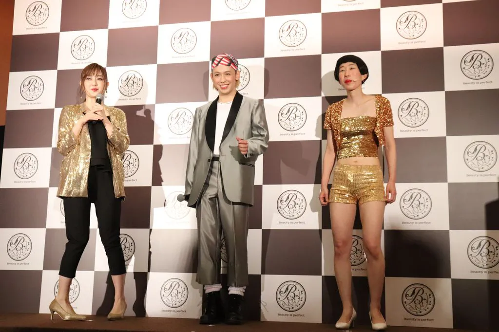 イベントに参加した菊地亜美、りゅうちぇる、牧野ステテコ(写真左から)
