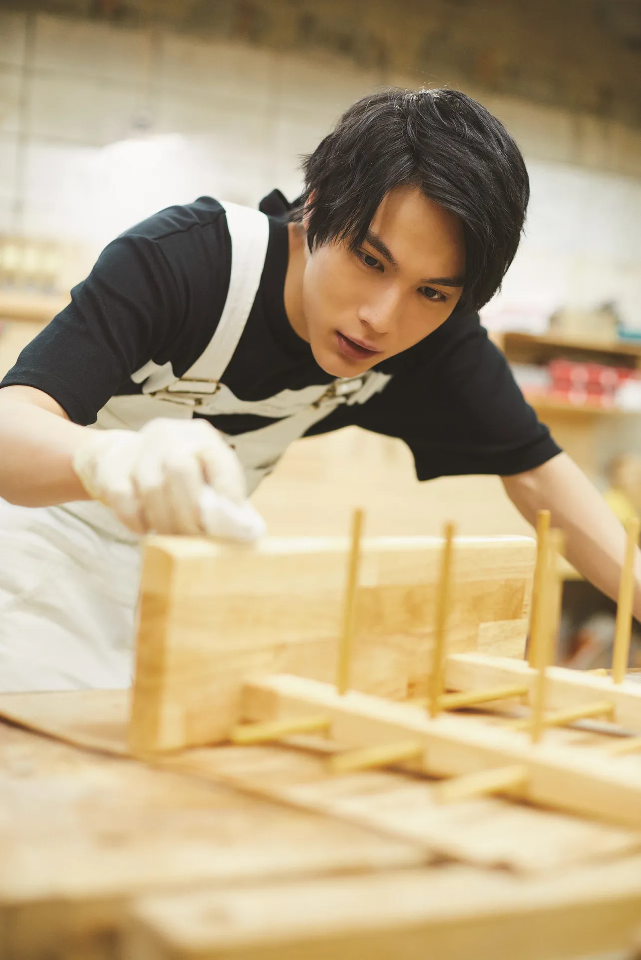 最後まで丁寧に仕上げていく大志くん