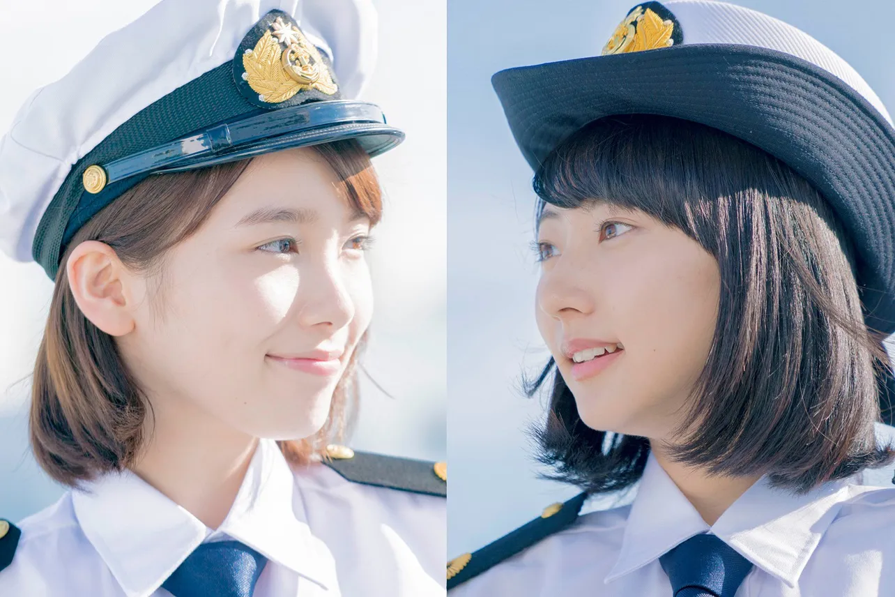 ドラマ「マジで航海してます。～Second Season～」(TBSほか)で主演を務める飯豊まりえ(左)と武田玲奈(右)