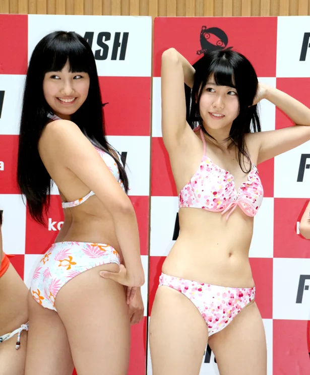 【写真を見る】「ミスFLASH2019」選考オーディションの候補者50人に残ったパステル☆ジョーカーの高杉沙那(写真左)と新奈かれん