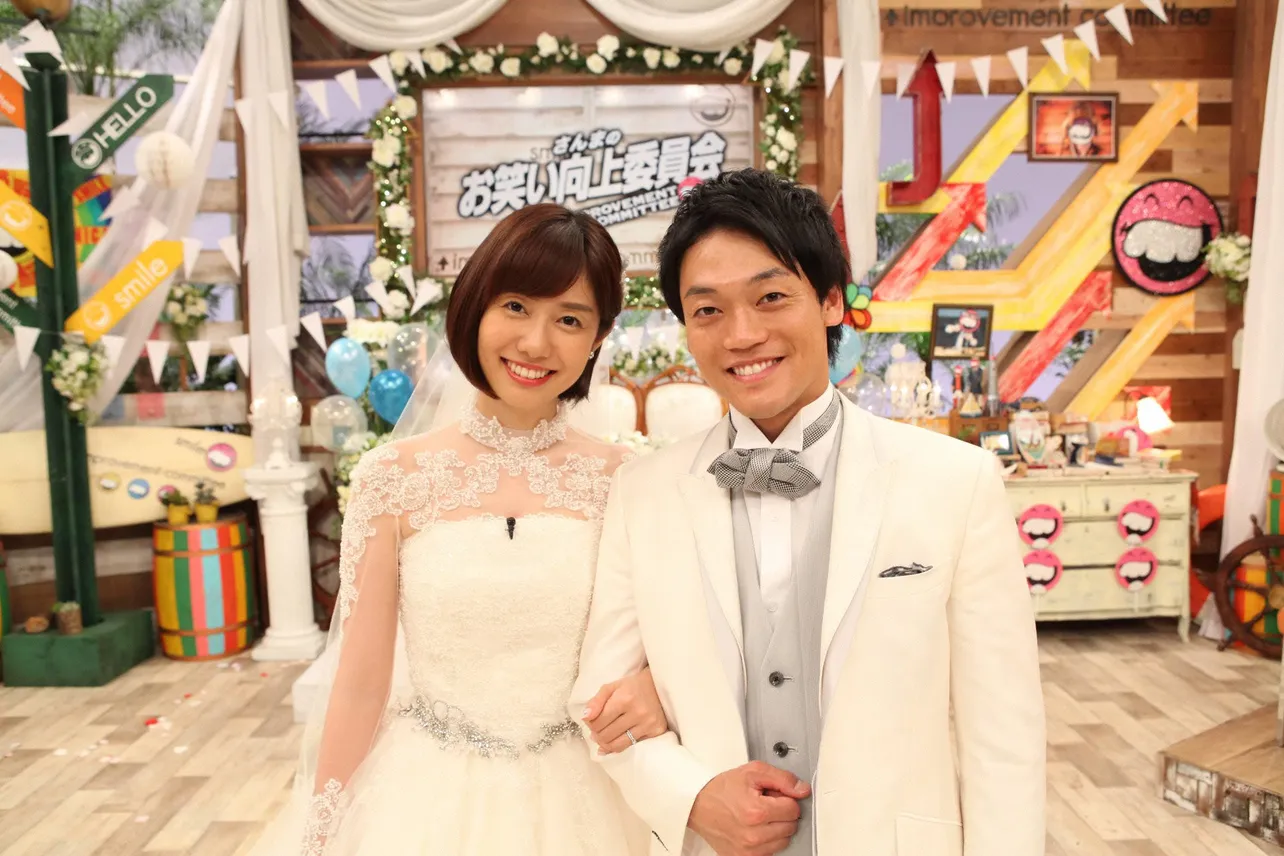 3月に入籍したおばたのお兄さんと山崎夕貴アナの結婚式を3週連続で放送