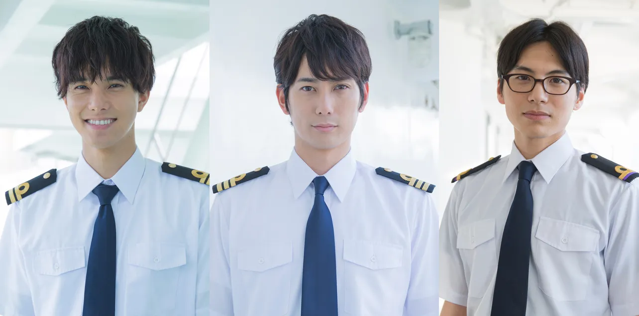 ドラマ「マジで航海してます。～Second Season～」(MBS/TBS)に出演する平岡祐太(中)、宮崎秋人(右)、BOYS AND MEN・水野勝(左)