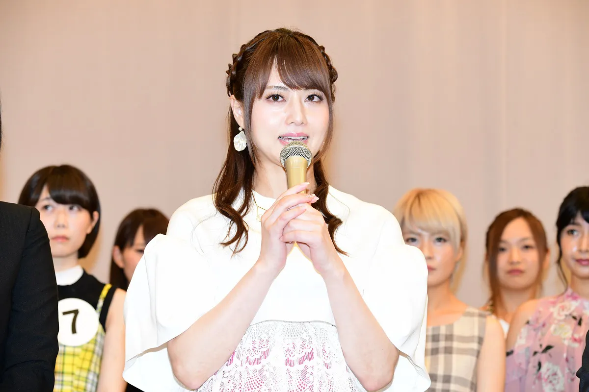 「恵比寿マスカッツ 1.5 新メンバーオーディション」収録取材会に出席したセクシー女優の吉沢明歩