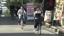 浜ちゃんと葵わかなが自転車で大阪・谷町を疾走！