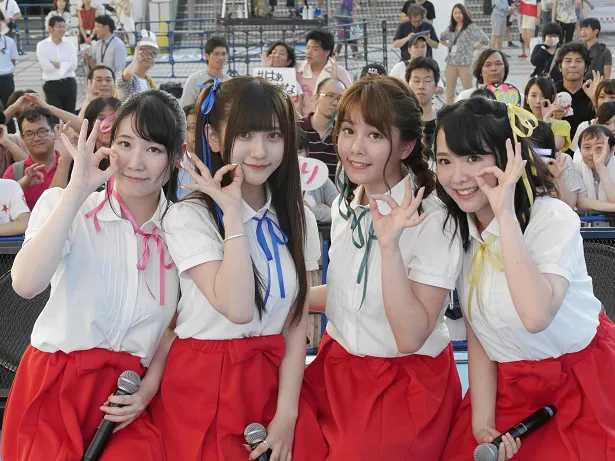 ギルドロップス(左から永恵由彩、山田麻莉奈、小坂井祐莉絵、江原裕理)のCDデビューが決定！