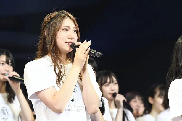「AKB48グループ感謝祭～ランク外コンサート～」で世界選抜総選挙101位として発表されたAKB48・茂木忍