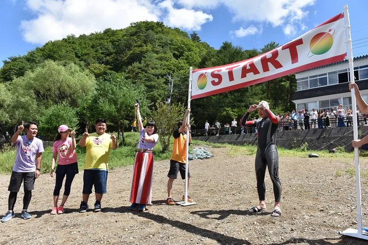 画像 みやぞん 史上最も過酷なチャリティーマラソンの水泳は無事ゴール 24時間テレビリポ 1 2 Webザテレビジョン