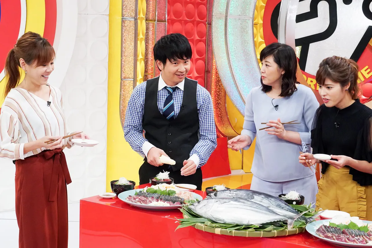 【写真を見る】9月26日の放送では、高橋真麻らが戻りカツオを試食する場面も！