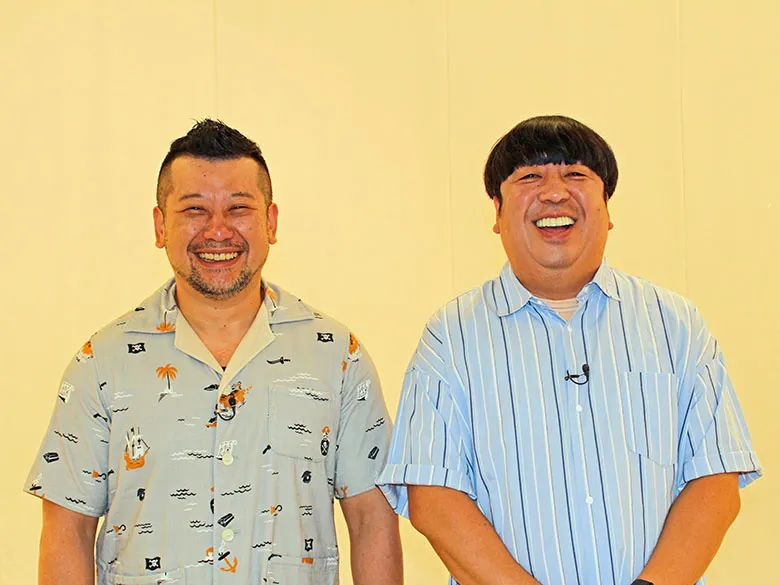 新番組「ゲームプレゼンテーションバラエティ『ASOBI-BA!!!』」出演の日村勇紀(バナナマン)とケンドーコバヤシ