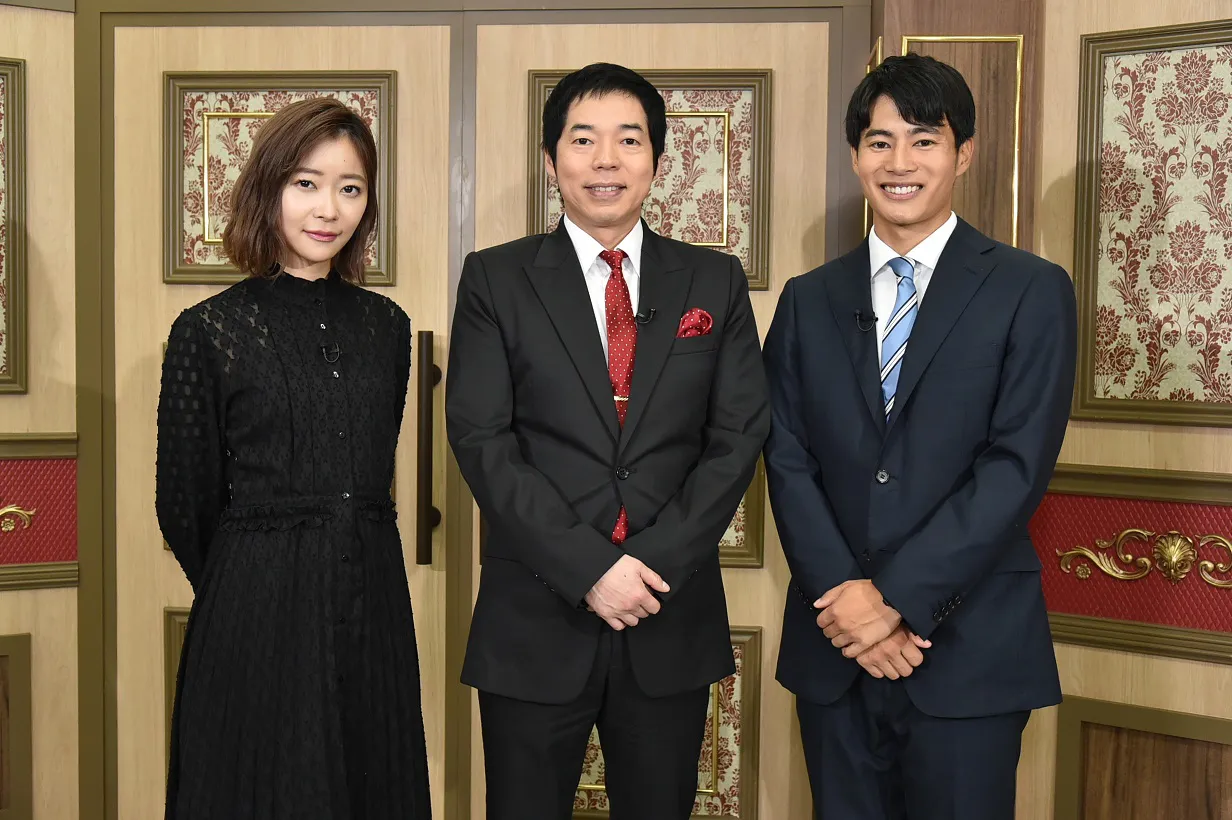 「ピンポイント業界史」に出演する指原莉乃、今田耕司、井澤健太朗アナ(写真左から)