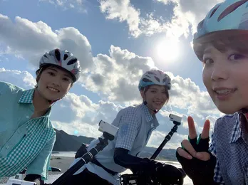 鈴木聖奈、秋元才加、平川彩佳“体力自慢女子”3人の自由気ままな自転車旅