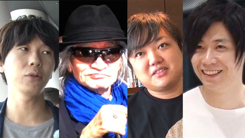 植岡耕一プロデューサーがこれまで人生相談をしてきた古市憲寿、内田裕也、与沢翼氏、前田裕二氏(左から)