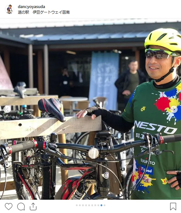 【写真を見る】自転車活動にハマる団長安田