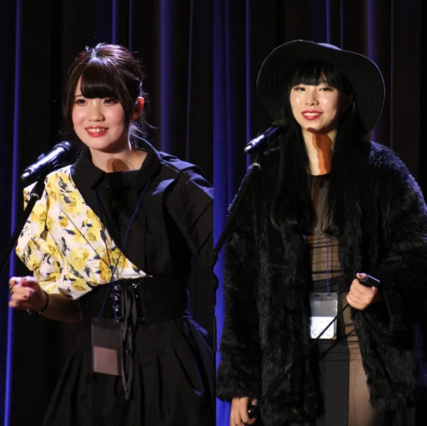 メタモルフォーゼ賞のケビンばやし、さくらこ(写真左から)。ほか、れいなぷーどるが受賞