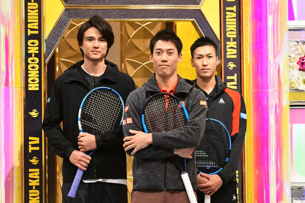 【写真を見る】左からダニエル太郎選手、錦織圭選手、綿貫陽介選手