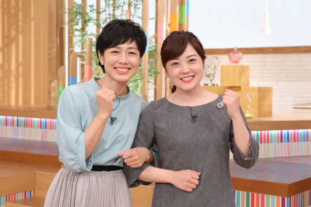「キャスター＆記者1000人が選んだ！平成ニッポンの瞬間映像30」にて初タッグを組む有働由美子(左)、水卜麻美アナ