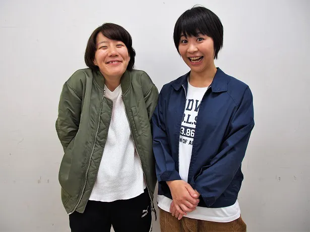 「冗談騎士」(毎週水曜夜11:00-11:55、BSフジ)に出演中のAマッソ・村上愛(左)、加納愛子(右)