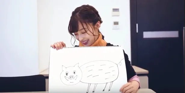 橋本環奈 画伯 作成の衝撃的干支イラストが話題に 顔はブタで体はイノシシ 笑 画像3 4 芸能ニュースならザテレビジョン