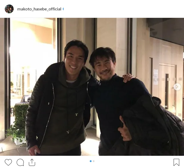 ※画像は長谷部誠選手(makoto_hasebe_official)公式Instagramのスクリーンショット