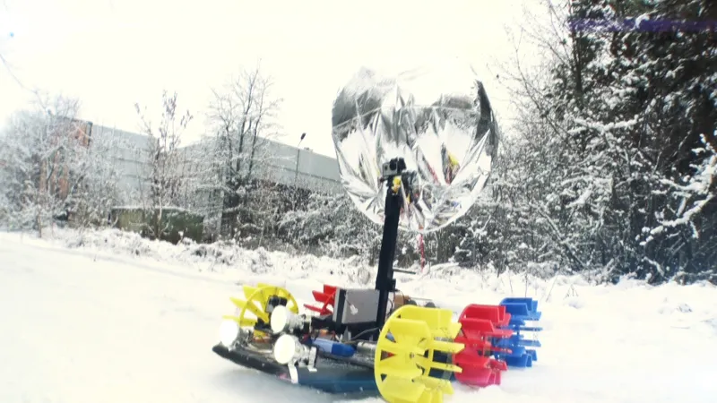 【写真を見る】工学博士・長谷川克也氏が作った特製ロボットが活躍！