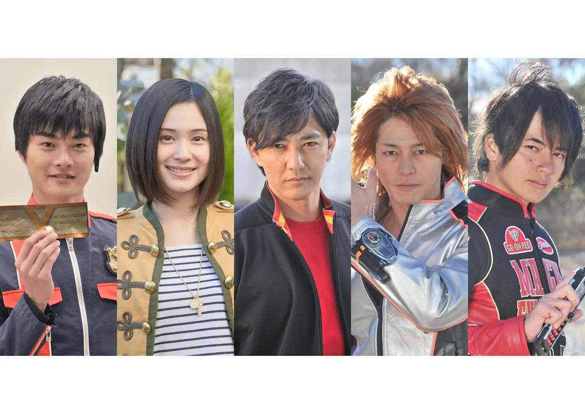 新たに「スーパー戦隊最強バトル!!」への出演が発表された結木滉星、市道真央、金子昇、出合正幸、古原靖久(左から)
