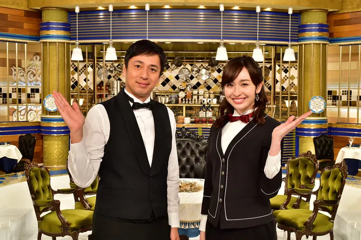 「人生最高レストラン」のMC・徳井義実と、2代目アシスタントを務める宇賀神メグアナウンサー(写真左から)