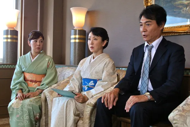芳本美代子、東ちづる、羽場裕一(写真左から)が「温泉若おかみの殺人推理」に出演