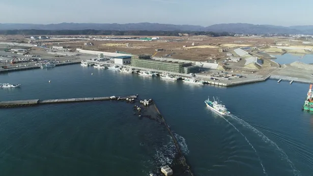 2019年浪江町、漁港では再建が進む