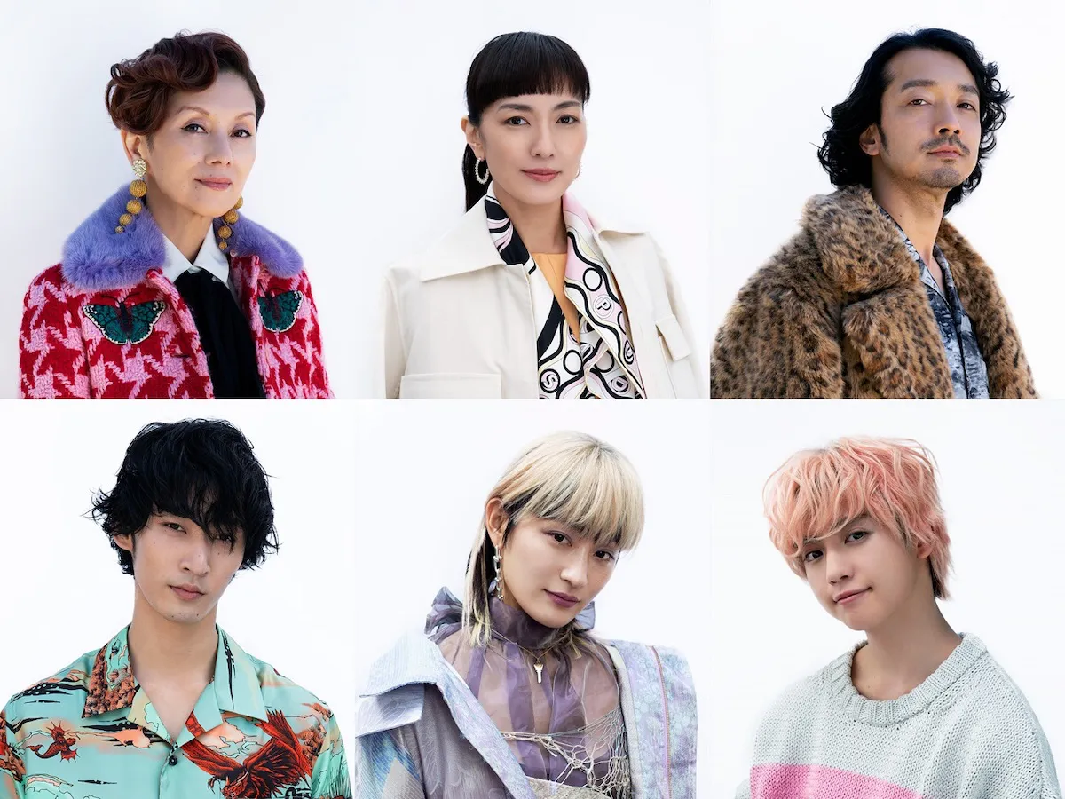 出演が決まった夏木マリ、板谷由夏、金子ノブアキ、ゆうたろう、コムアイ、上杉柊平(写真左上から時計回り)