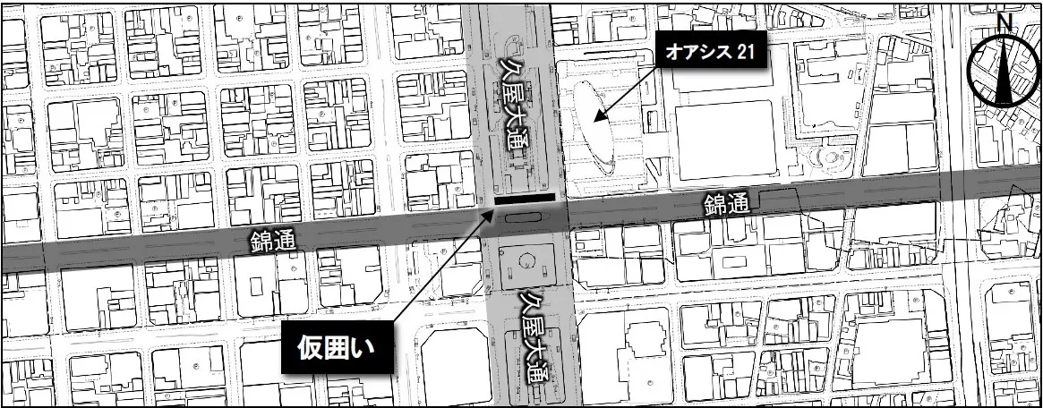 仮囲いが設置される場所はココ