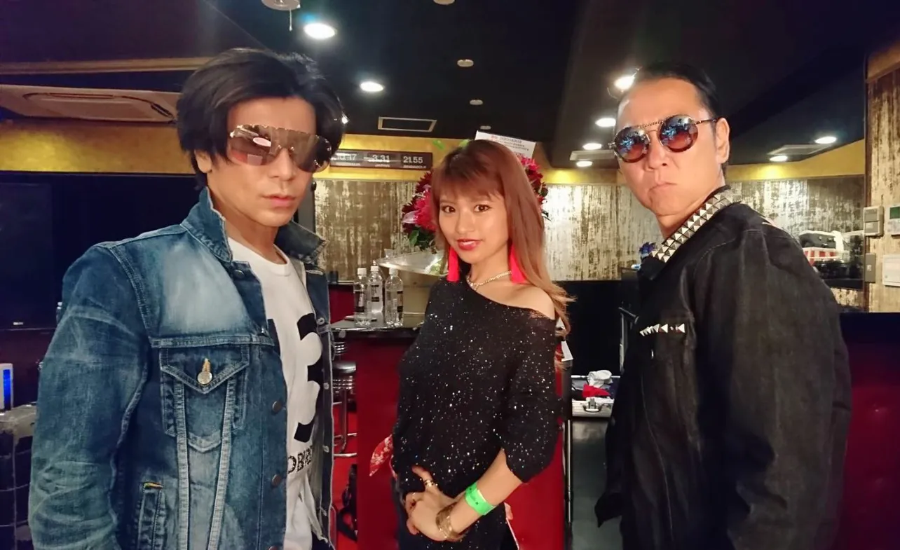 「BLACK JAXX with MARIA-E」左から武田真治、MARIA-E、DJ DRAGON