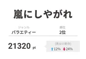2位は「嵐にしやがれ」