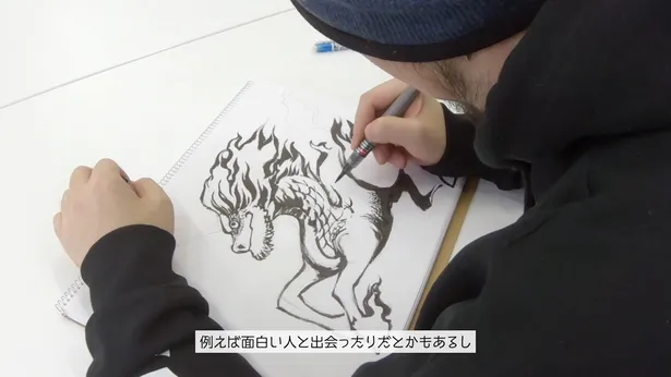 真島ヒロがキリンのシンボル 聖獣麒麟 を超早描き 試しに描いたら10分くらいで Webザテレビジョン