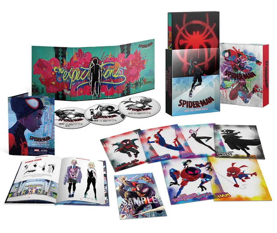 【写真を見る】8月7日(水)にブルーレイ＆DVDが発売される「スパイダーマン：スパイダーバース」。初回生産限定のプレミアム・エディションには、特製ブックレットなど封入特典が満載！