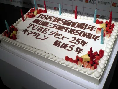 メモリアルイヤーを記念した巨大ケーキ