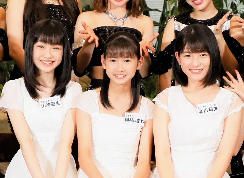 モーニング娘。'19に新加入した(写真左から)山﨑愛生、岡村ほまれ、北川莉央
