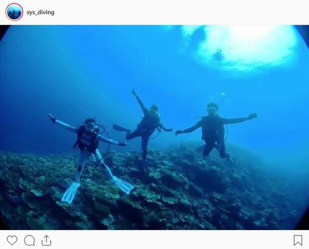 秋元才加・大島優子・宮澤左江(sys_diving)Instagramより