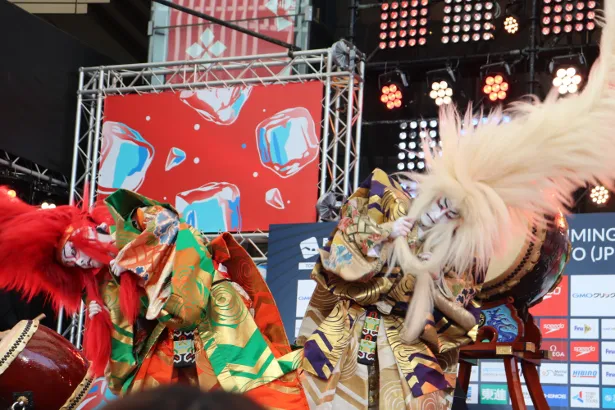 「FINA 競泳ワールドカップ2019 東京」を盛り上げる歌舞伎演目・連獅子を披露