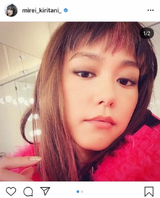 【写真を見る】桐谷美玲、オン眉＆ピンクヘアーのイメチェンSHOT！どんな姿でも美しい…♪
