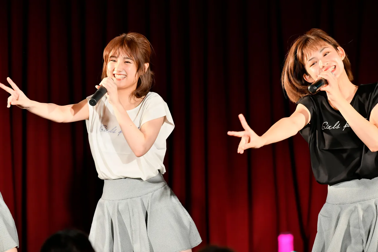 舞台経験の影響か表情豊かだった櫻井紗季(左)と基本的に自由奔放な脇あかり(右)