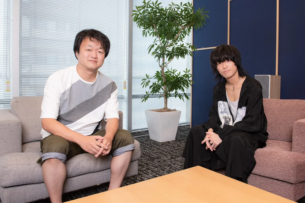終始楽しそうに対談インタビューをしてくれた稲垣理一郎と熊谷和海(写真左から)