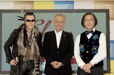 BSプレミアム「ショータイム」の司会進行役の石井竜也、谷村新司、宮川彬良（写真左から）