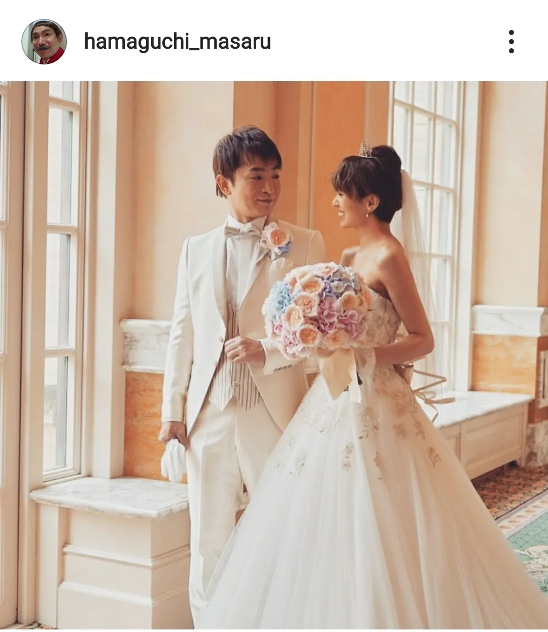 幸せいっぱいの様子をInstagramにアップした濱口優と南明奈夫婦