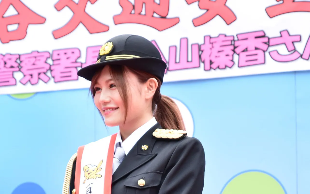 一日署長イベントに登場したAKB48・込山榛香