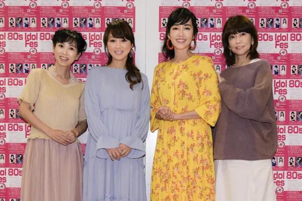 "80‘s Idol Fes"を開催する松本伊代、早見優、西村知美、渡辺美奈代