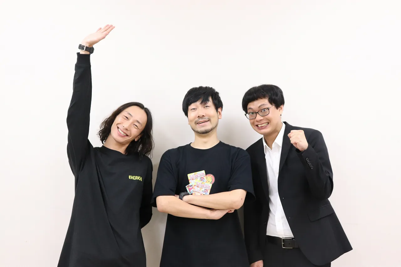 「冗談騎士」の収録を振り返ったGAGの坂本純一、福井俊太郎、宮戸洋行(写真左から)