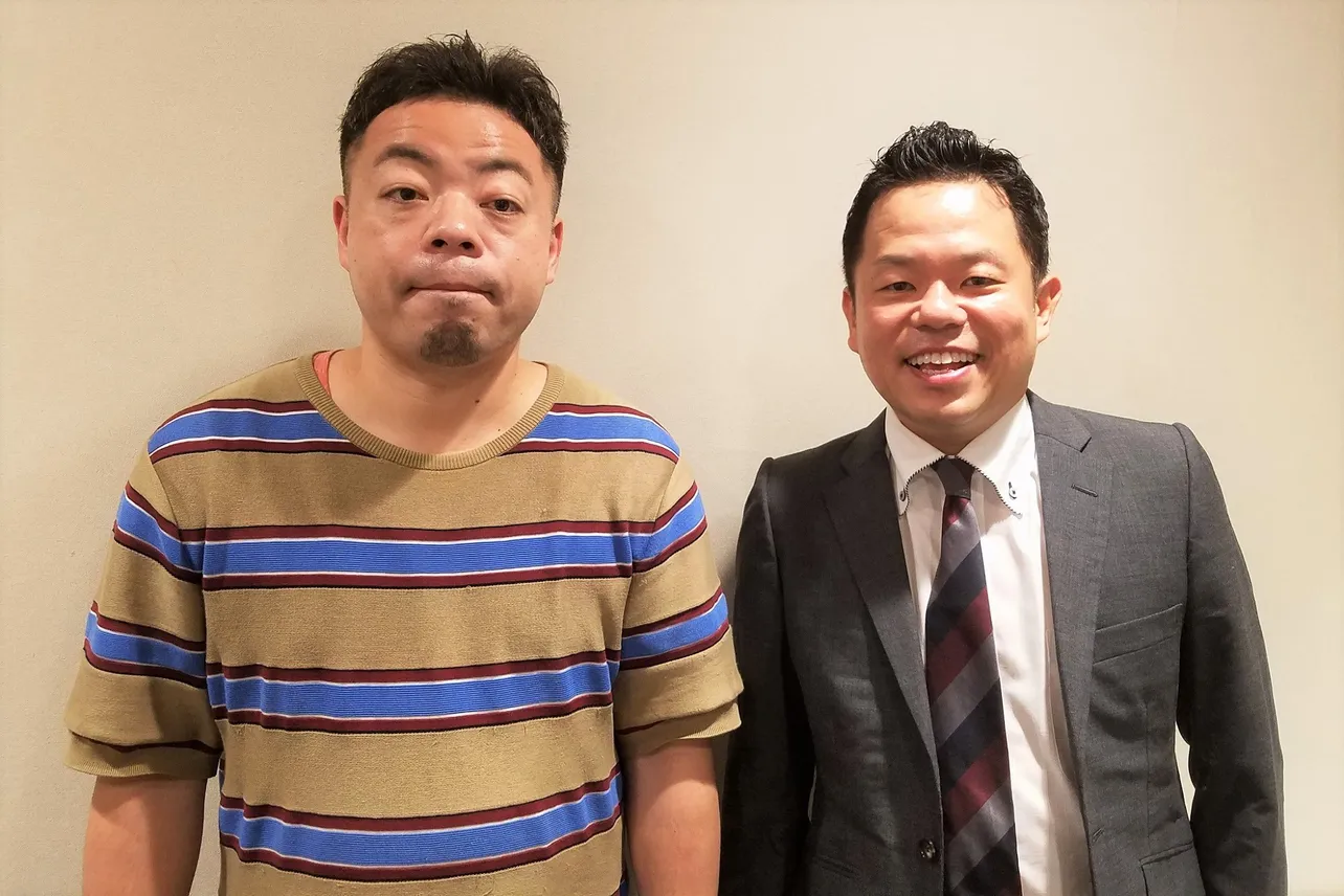 ダイアン / 写真左：ユースケ 1977年3月14日生まれ。右：津田篤宏(つだ・あつひろ) 1976年5月27日生まれ。ともに滋賀県出身。NSC大阪22期生の二人が2000年にコンビ結成
