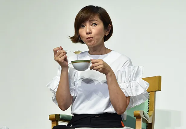 「10月18日は『冷凍食品の日』～ココロにおいしい、冷凍食品～　PRイベント」に登場した渡辺満里奈
