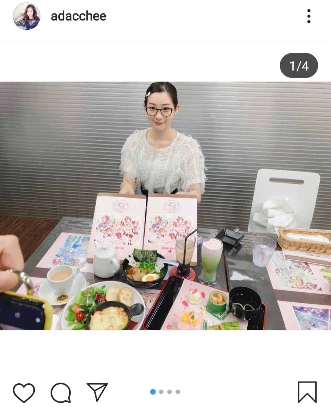 種村有菜原画展のコラボカフェに行った足立梨花