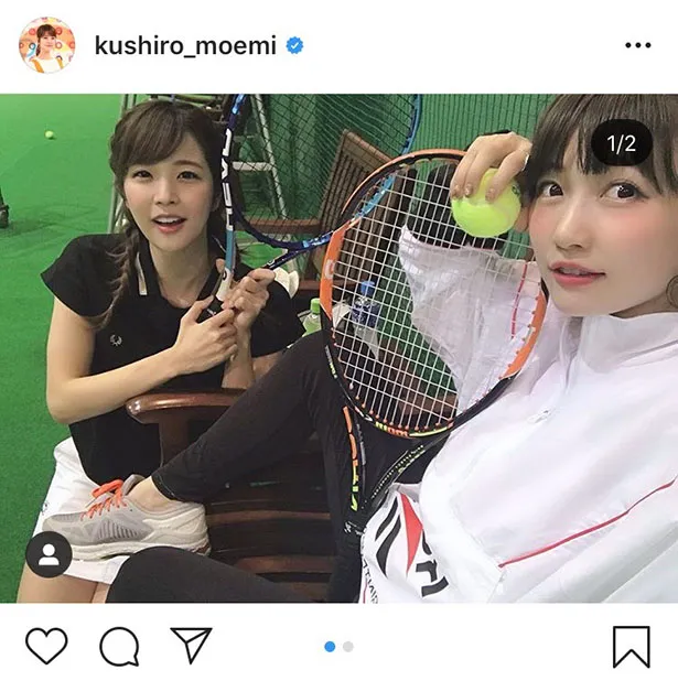 ※久代萌美アナ公式Instagram(kushiro_moemi)のスクリーンショット